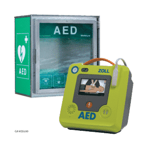 Pakketilbud: ZOLL AED 3 hjertestarter inkl. CA HSS100 hjertestarterskab