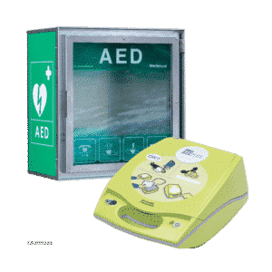 ZOLL AED Plus hjertestarter + CA HSS100 hjertestarterskab