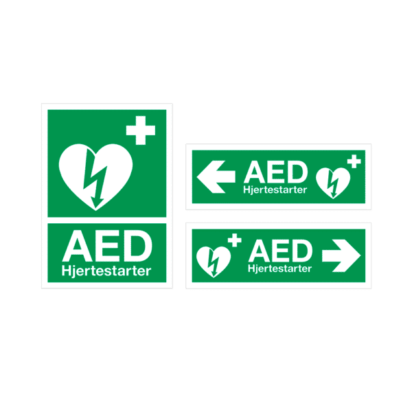 ZOLL AED Plus hjertestarter - hjertestarterskilte